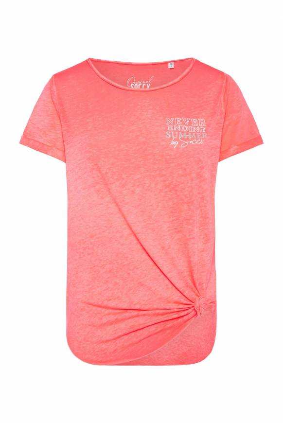 Soccx Ausbrenner-T-Shirt Mit Rücken-Print Neon Pink
