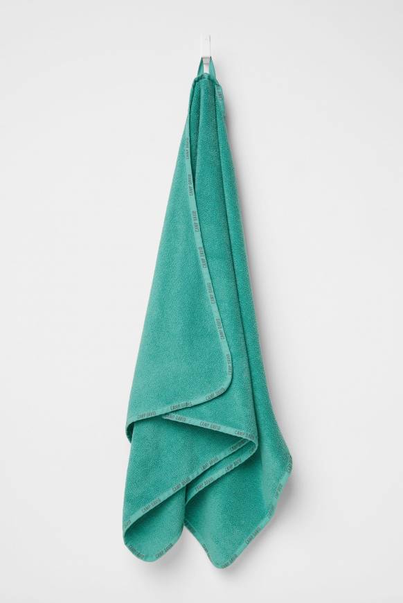 Soccx Badehandtuch mit Logo-Saum 70 x 140 cm cool green
