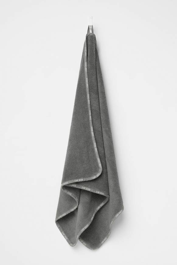 Soccx Badehandtuch mit Logo-Saum 70 x 140 cm granite