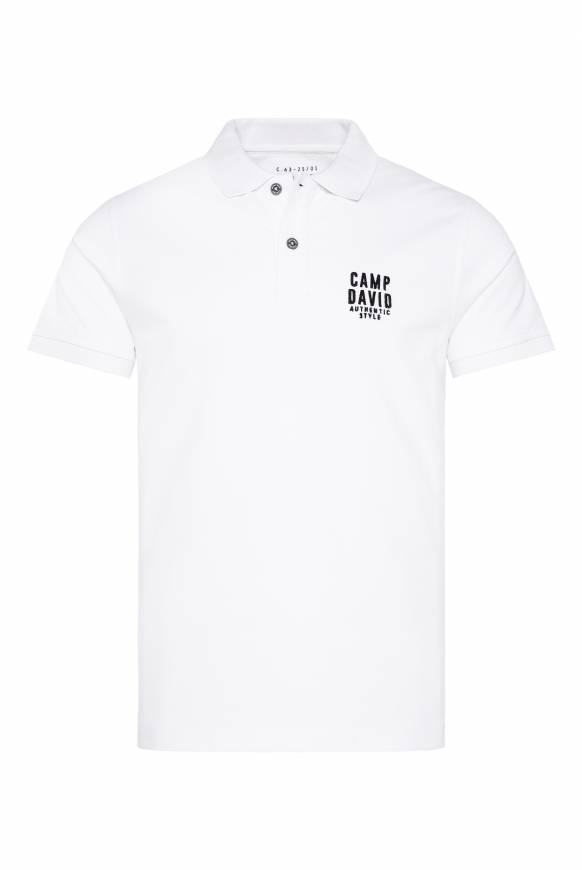 Soccx Basic Pikee-Polo Mit Logo-Stickerei Opticwhite