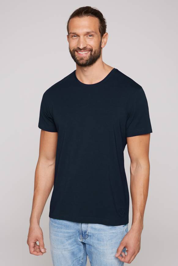 Soccx Basic T-Shirt mit Rundhalsausschnitt, Doppelpack blue navy / blue navy