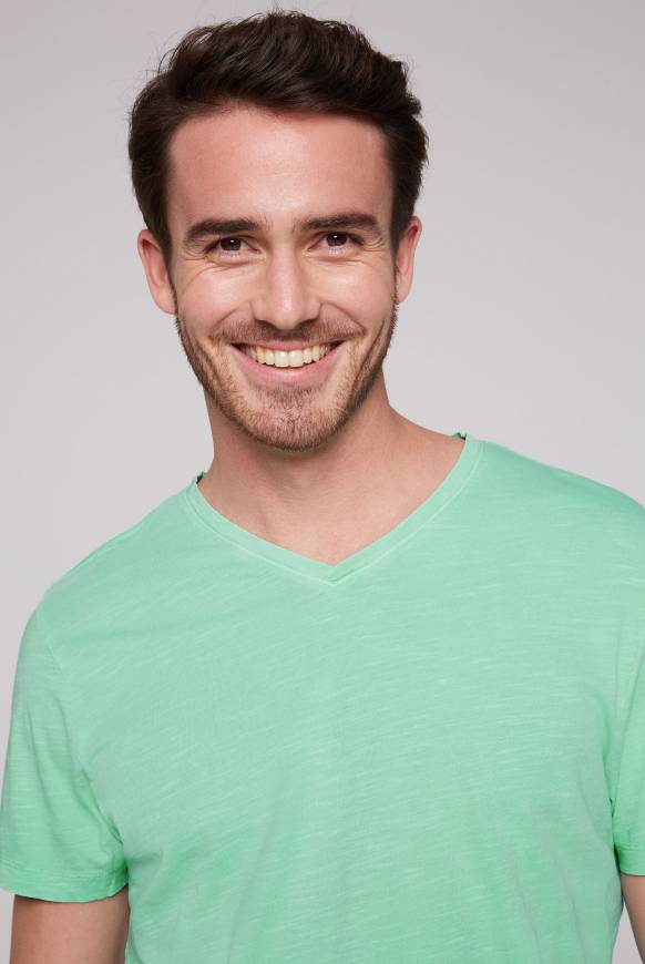 Soccx Basic T-Shirt Mit V-Ausschnitt Nordic Green S