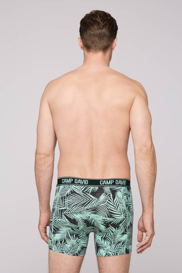Soccx Boxershorts Mit All Over Print, 2er-Pack Aqua / Neon Lime