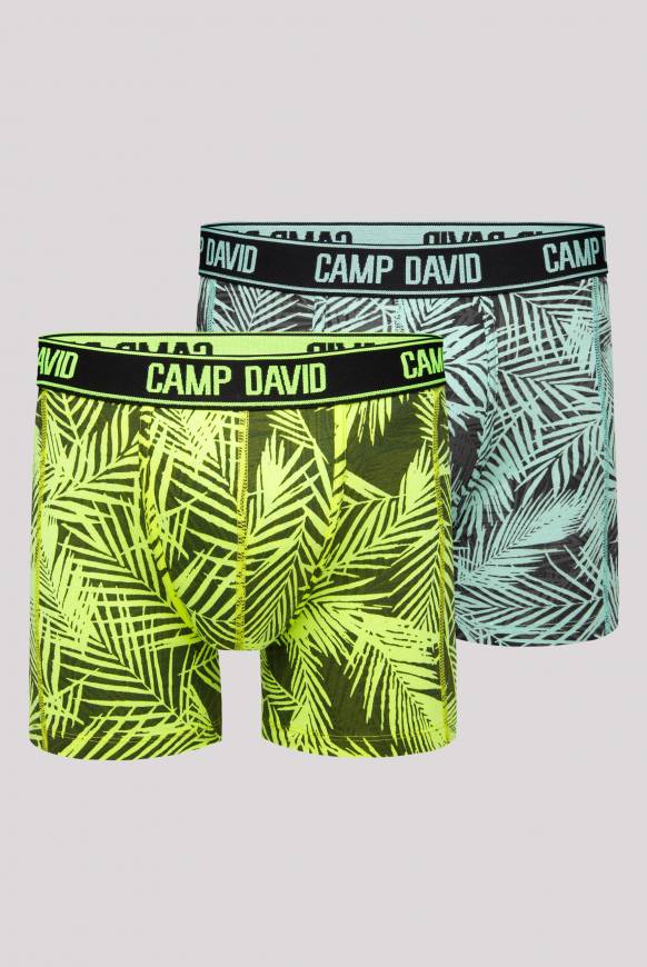 Soccx Boxershorts mit All Over Print, 2er-Pack aqua / neon lime