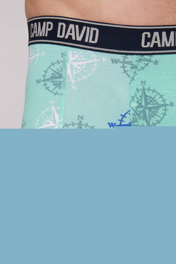 Soccx Boxershorts Mit All Over Print, 2er-Pack Blue Navy / Sun Aqua