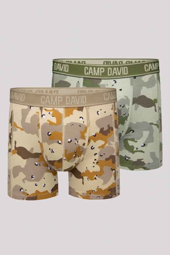 Soccx Boxershorts mit All Over Print, 2er-Pack desert / light khaki
