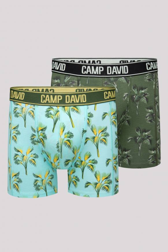 Soccx Boxershorts mit All Over Print, 2er-Pack khaki / aqua
