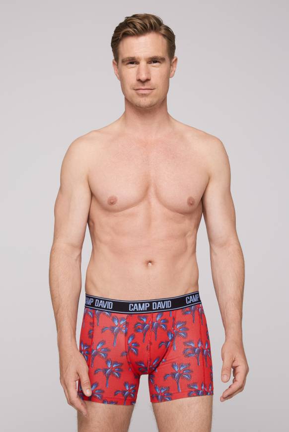 Soccx Boxershorts Mit All Over Print, 2er-Pack Surf Grey / Red