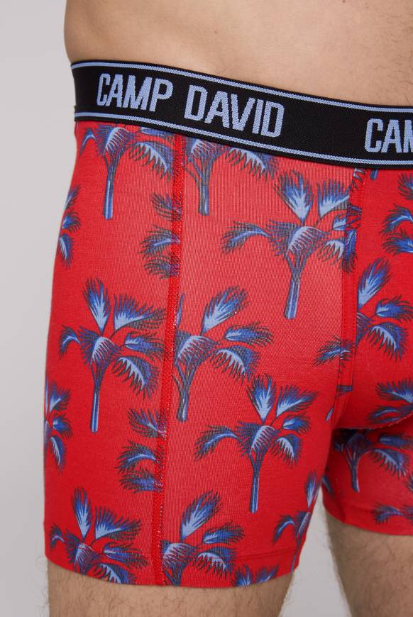 Soccx Boxershorts Mit All Over Print, 2er-Pack Surf Grey / Red