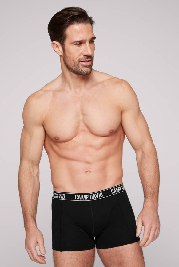 Soccx Boxershorts mit Logo-Bund, 2er-Pack black / black