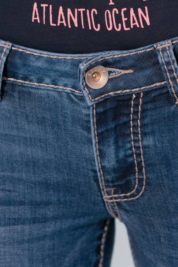 Soccx Dark Stone Used Jeans RO:MY Mit Geradem Bein Dark Stone Used