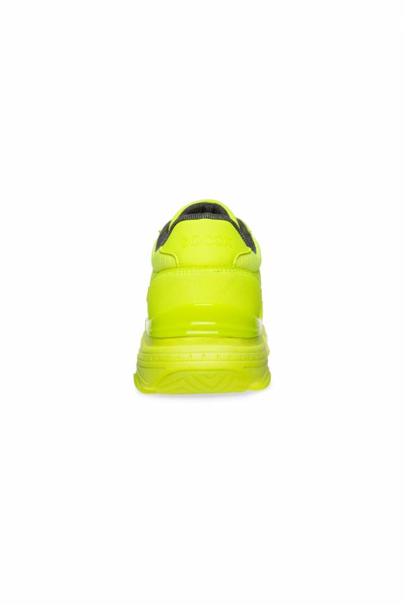 Soccx Fashion Sneaker Im Tonigen Materialmix Neon Lime