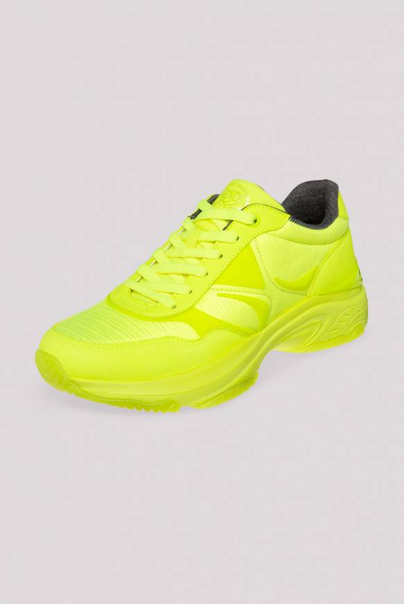 Soccx Fashion Sneaker im tonigen Materialmix neon lime