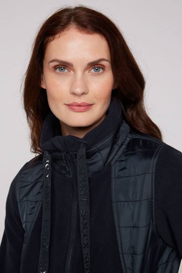 Soccx Fleecejacke Mit Tonigen Stepp-Details Blue Navy