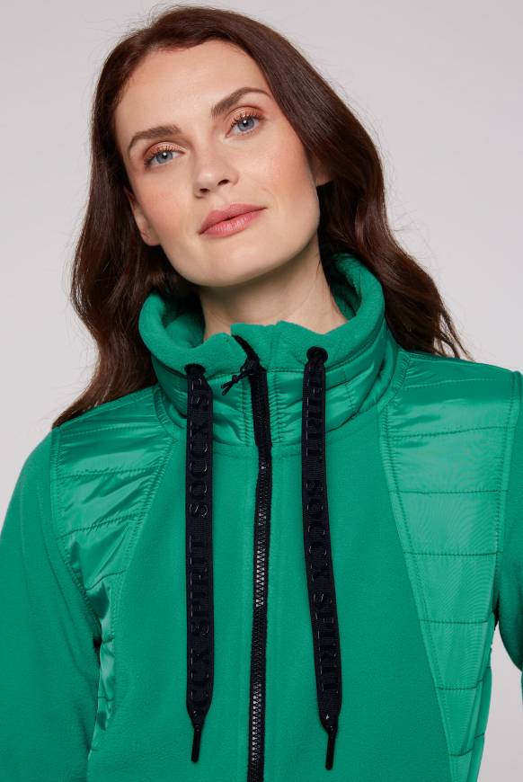 Soccx Fleecejacke Mit Tonigen Stepp-Details Bottle Green