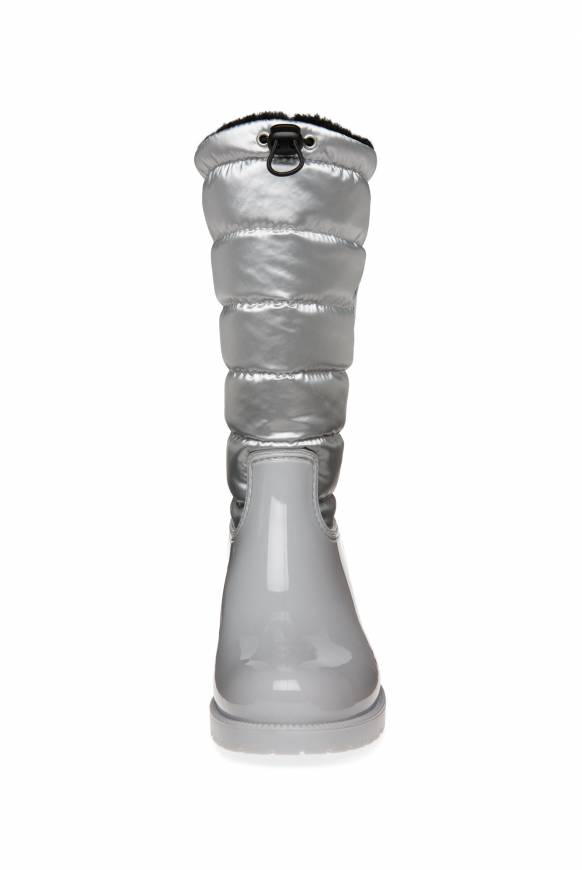 Soccx Gefütteter Gummistiefel Mit Steppschaft Silver