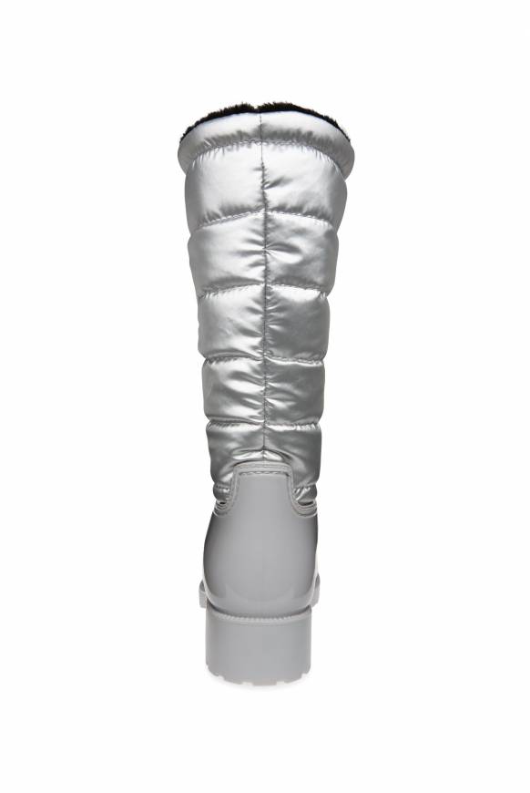 Soccx Gefütteter Gummistiefel Mit Steppschaft Silver