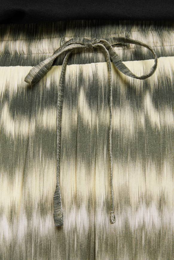 Soccx Gemusterte Palazzo-Hose Mit Elastikbund Desert Olive