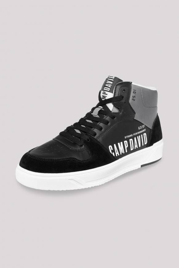 Soccx Hightop Sneaker im Materialmix mit Rubber Logos black