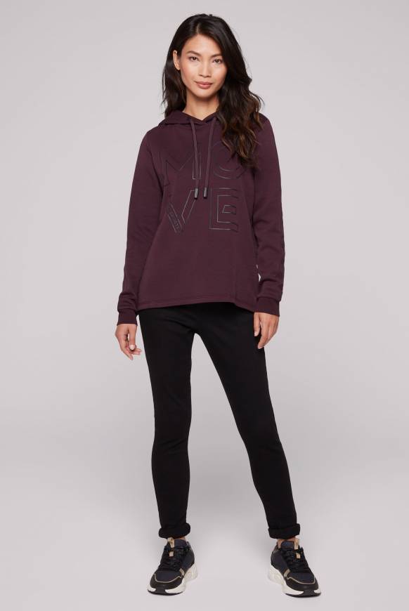 Soccx Hoodie Aus Interlock Mit Artwork Und Tapes Deep Plum