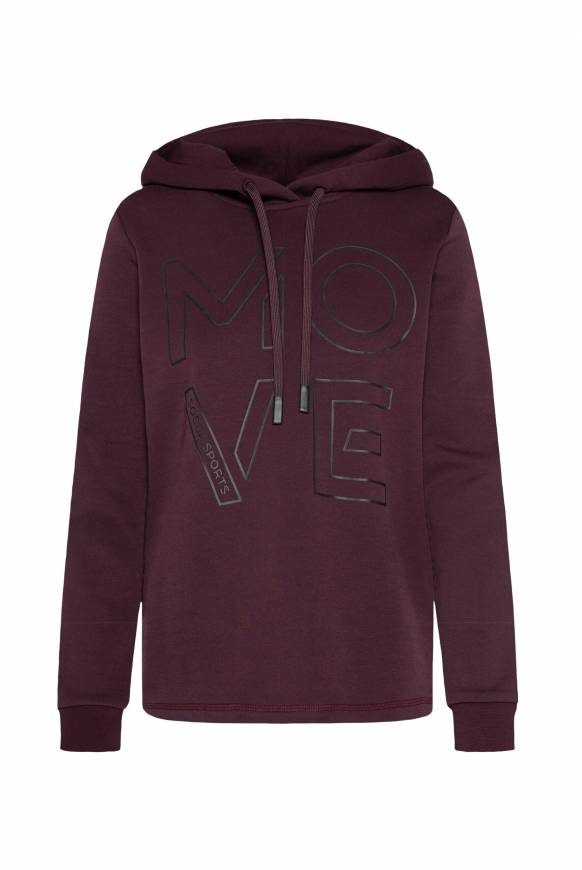 Soccx Hoodie Aus Interlock Mit Artwork Und Tapes Deep Plum