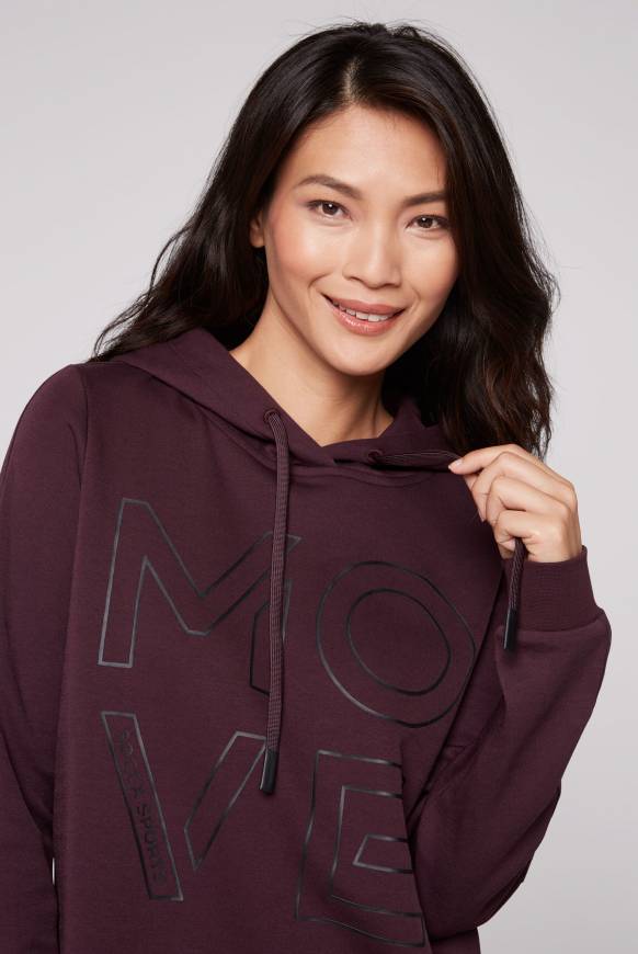 Soccx Hoodie Aus Interlock Mit Artwork Und Tapes Deep Plum