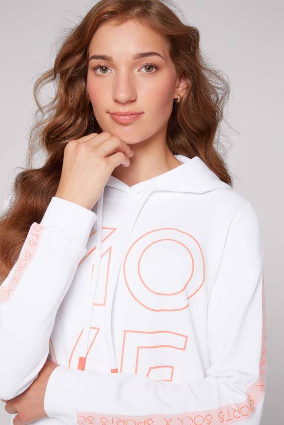 Soccx Hoodie Aus Interlock Mit Artwork Und Tapes Opticwhite