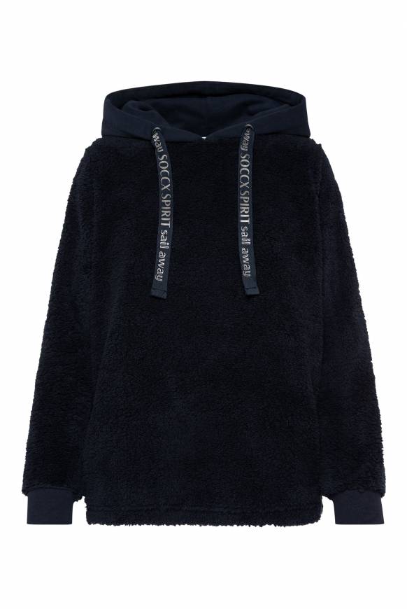 Soccx Hoodie Aus Teddyplüsch Mit Sweatkapuze Blue Navy