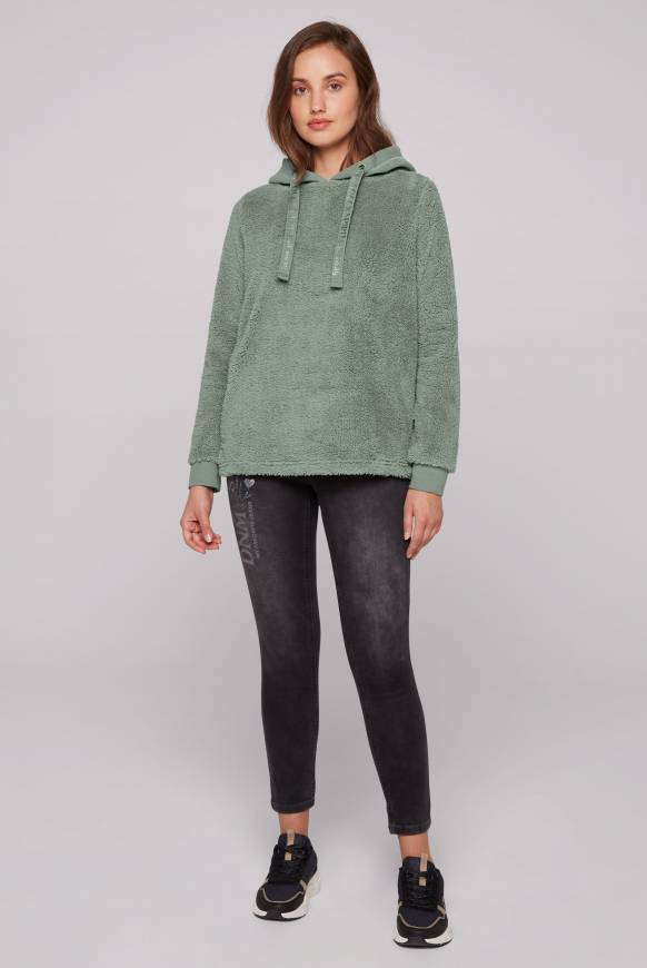 Soccx Hoodie Aus Teddyplüsch Mit Sweatkapuze Muted Aqua