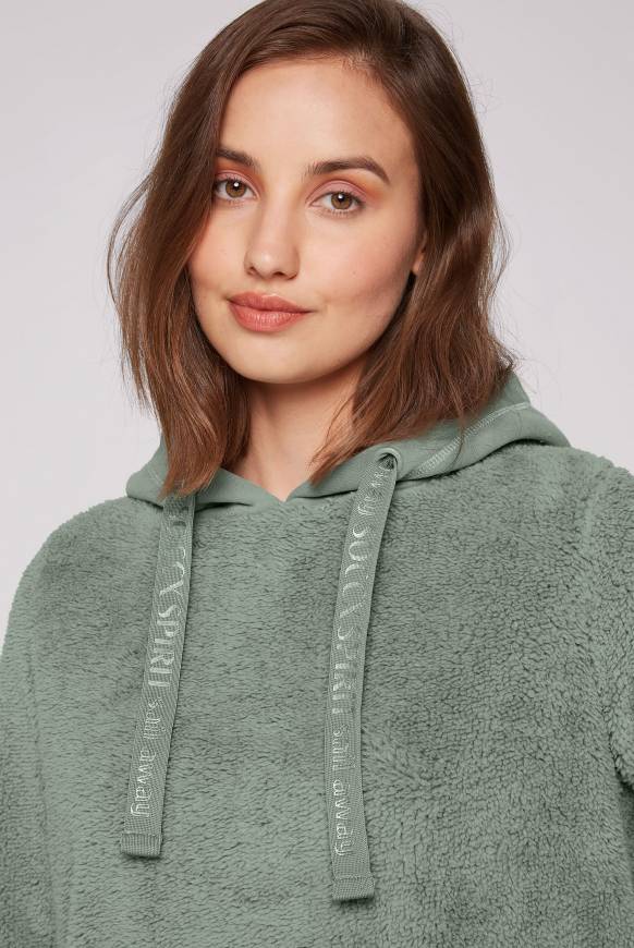 Soccx Hoodie Aus Teddyplüsch Mit Sweatkapuze Muted Aqua
