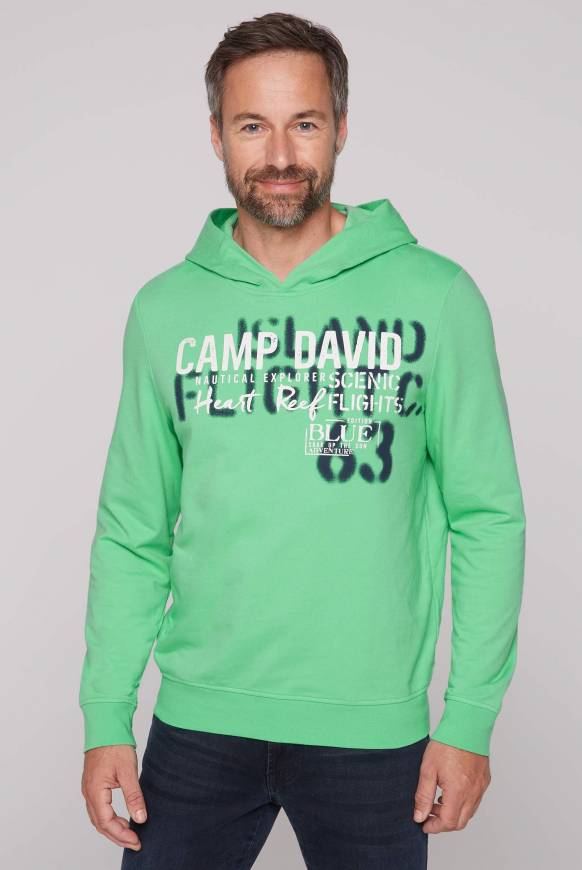 Soccx Hoodie mit Spray-Effekt-Artwork regatta green