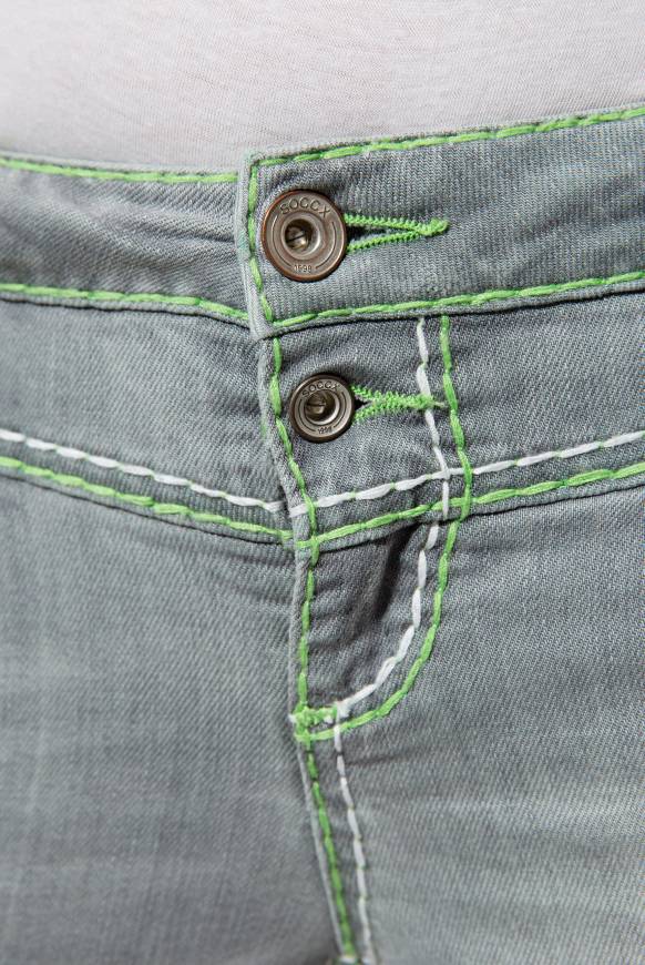 Soccx Jeans KA:RA Mit Breiten Kontrastnähten Und Stretch Light Grey Used 26 32