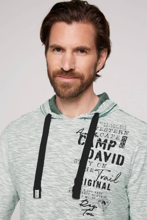 Soccx Kapuzenshirt Mit Brusttasche Und Logo Print Teal