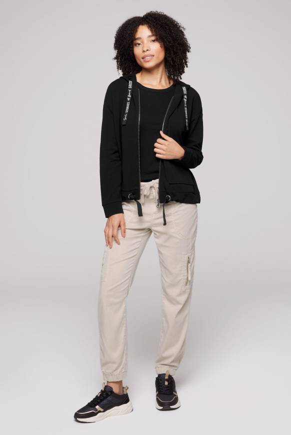 Soccx Kapuzensweatjacke Mit Einer Klappentasche Black