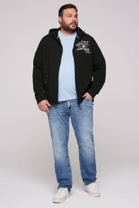 Soccx Kapuzensweatjacke Mit Label-Applikationen Black