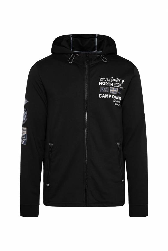 Soccx Kapuzensweatjacke Mit Label-Applikationen Black
