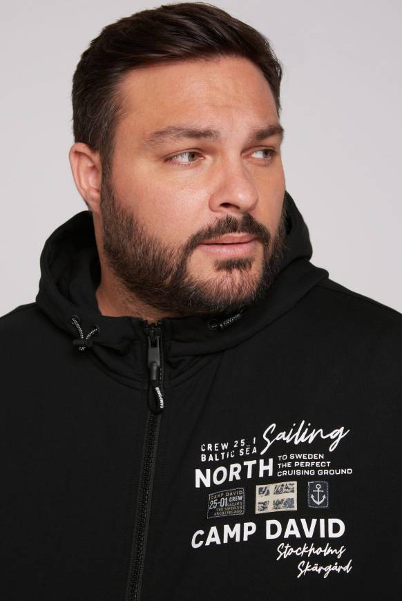 Soccx Kapuzensweatjacke Mit Label-Applikationen Black