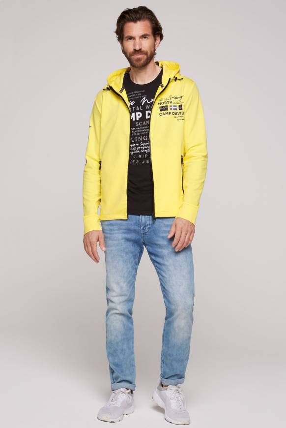 Soccx Kapuzensweatjacke Mit Label-Applikationen Light Lime