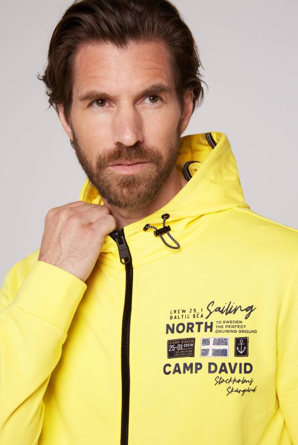 Soccx Kapuzensweatjacke Mit Label-Applikationen Light Lime