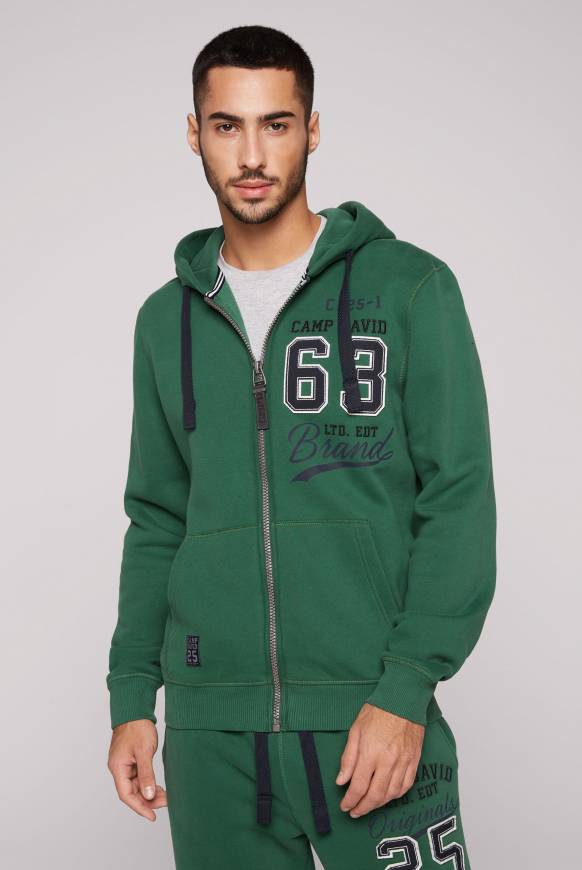 Soccx Kapuzensweatjacke mit Retro-Artwork raw green