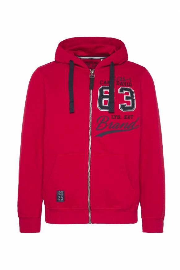 Soccx Kapuzensweatjacke Mit Retro-Artwork Royal Red