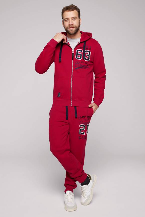 Soccx Kapuzensweatjacke Mit Retro-Artwork Royal Red