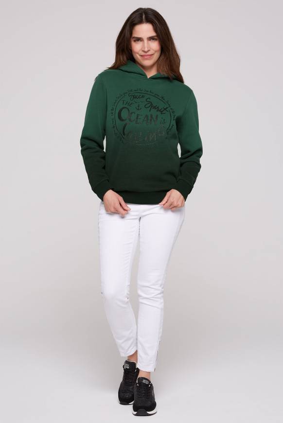 Soccx Kapuzensweatshirt Dip Dye Mit Print Dark Green
