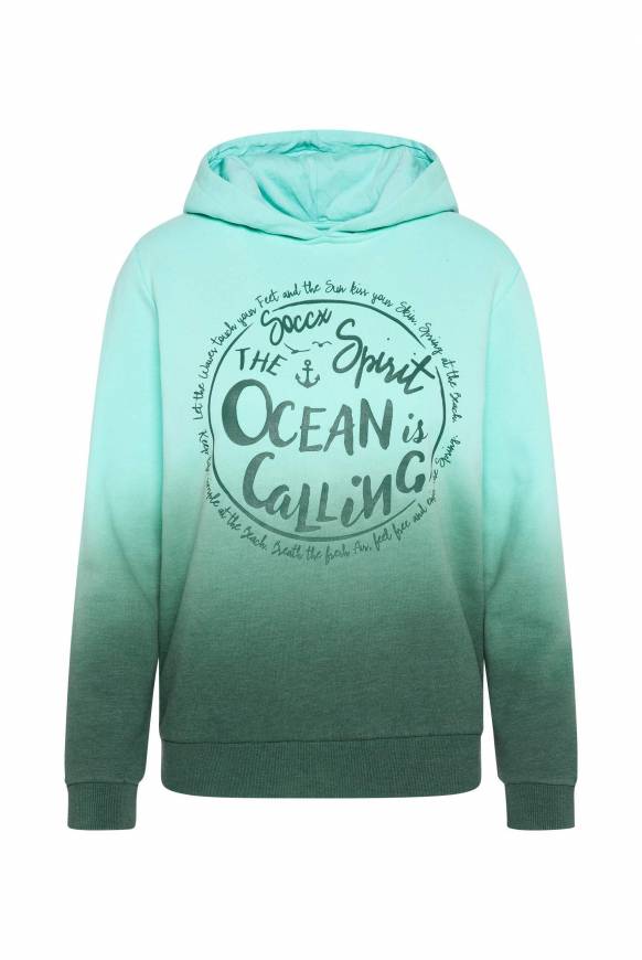 Soccx Kapuzensweatshirt Dip Dye Mit Print Flash Aqua