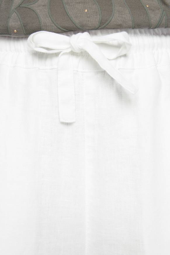 Soccx Klassische Leinenhose Mit Elastikbund Opticwhite