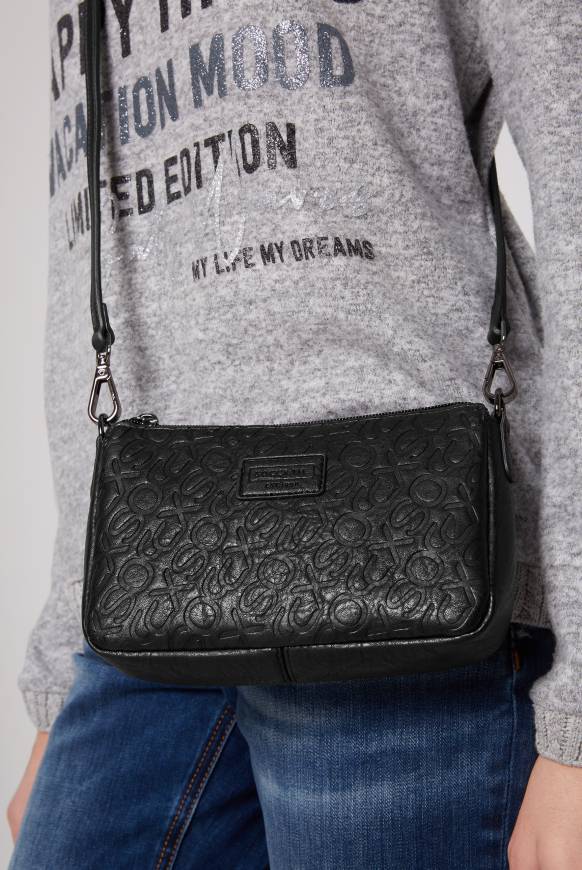 Soccx Kleine Umhängetasche Mit Logo-Prägungen Black