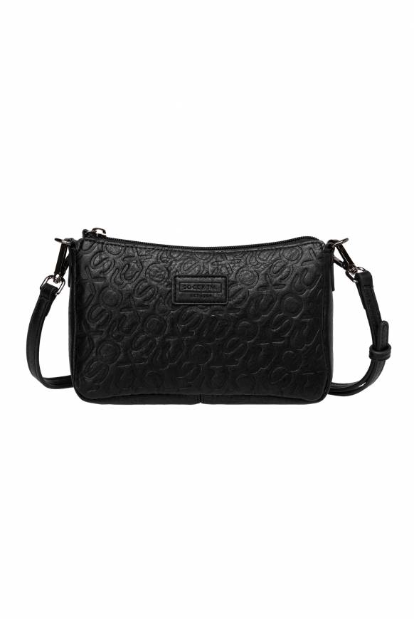 Soccx Kleine Umhängetasche Mit Logo-Prägungen Black