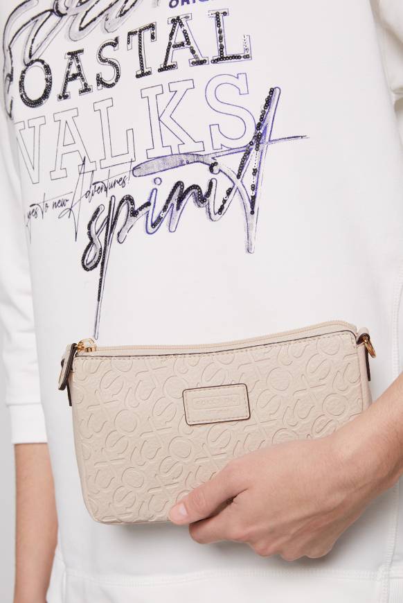 Soccx Kleine Umhängetasche Mit Logo-Prägungen Light Beige