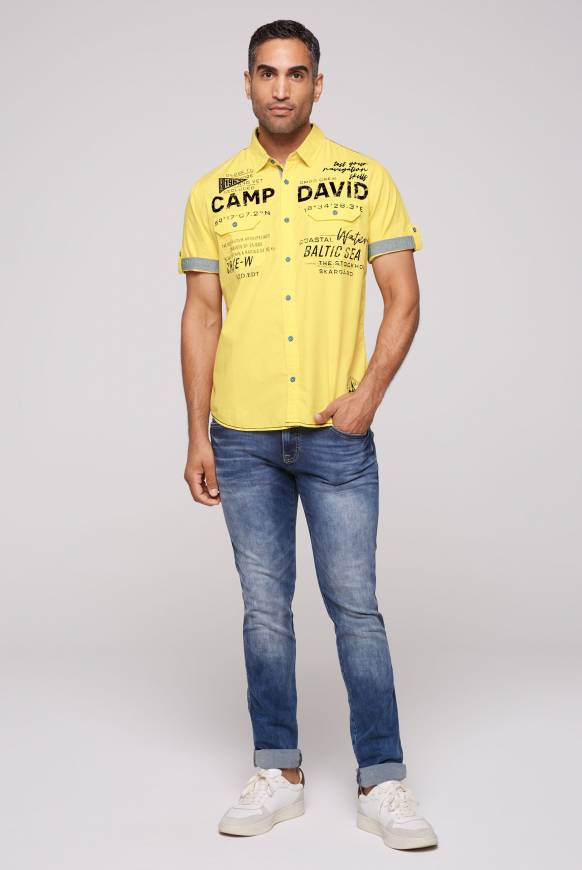 Soccx Kurzarmhemd Mit Klappentaschen Und Prints Light Lime