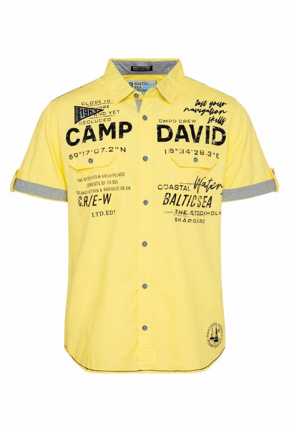 Soccx Kurzarmhemd Mit Klappentaschen Und Prints Light Lime